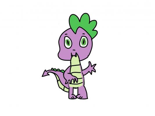 first drawing of spike! - Visual Fan Art - MLP Forums