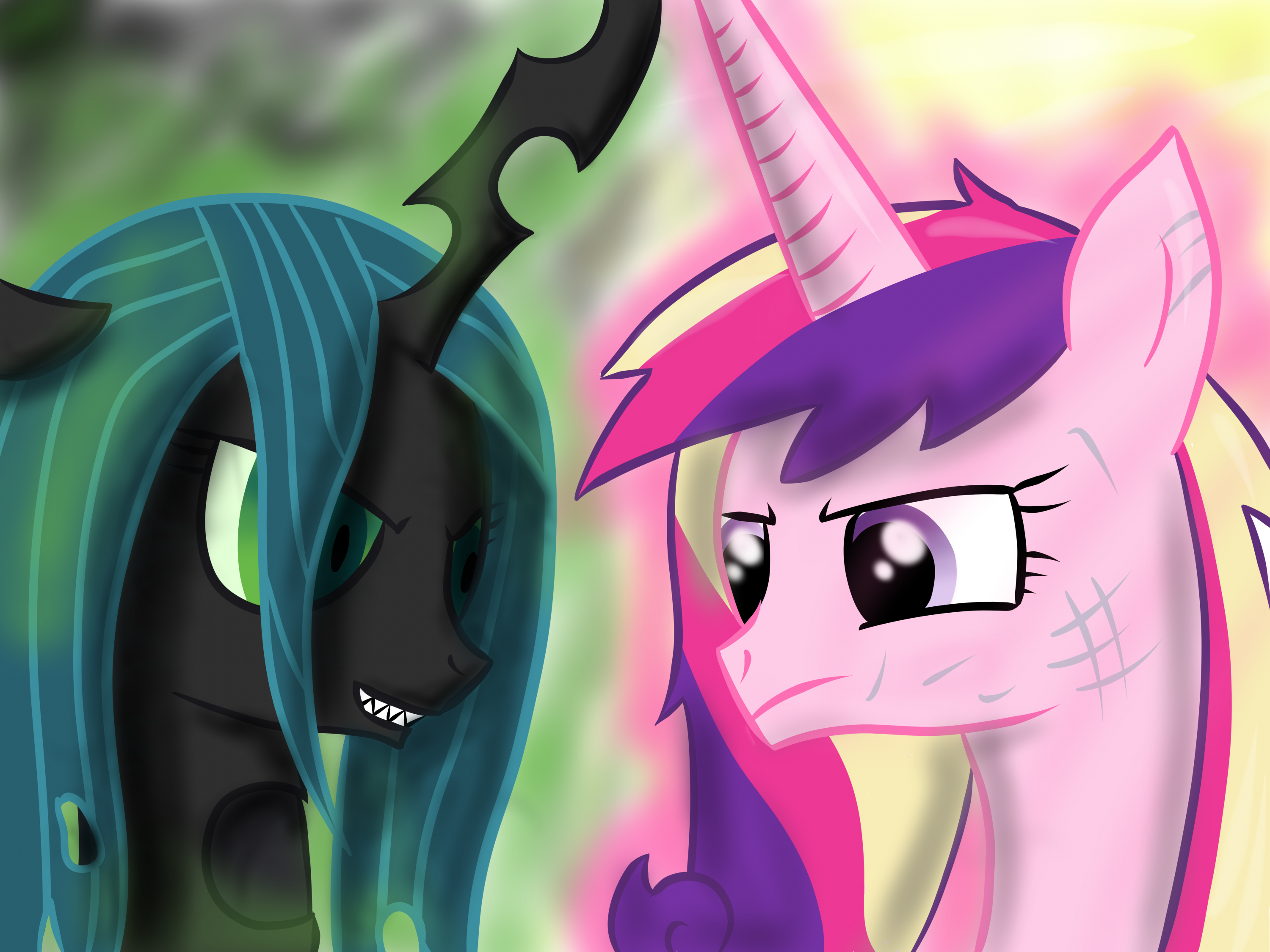 princess cadence and queen chrysalis this day aria