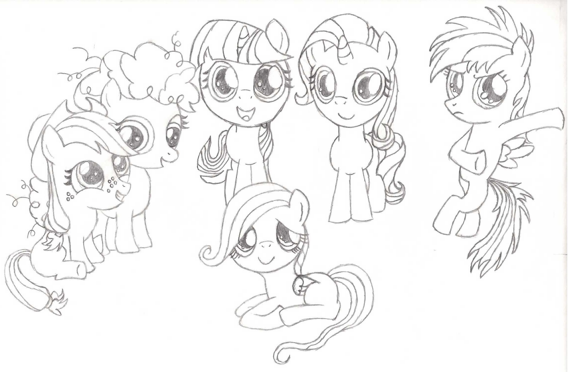 mane 6 coloring pages - photo #7