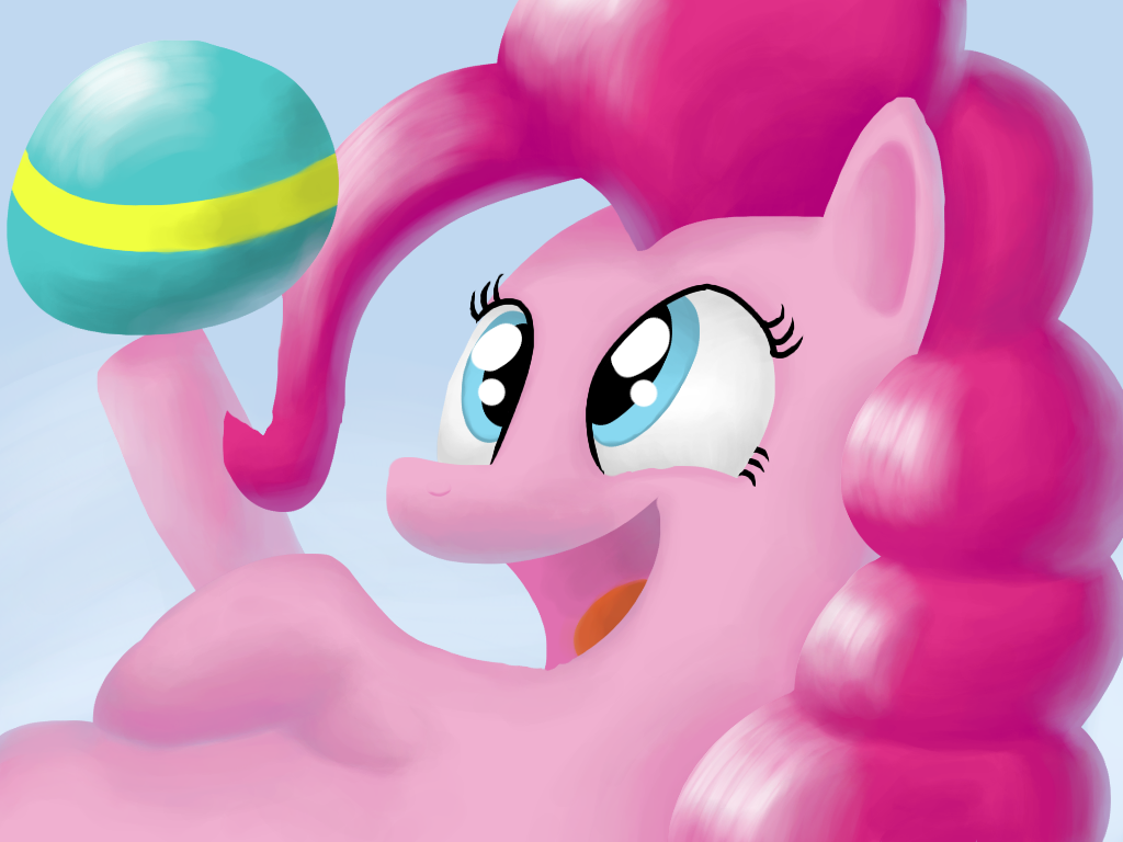 Pinkie Pie Playing With A Ball - Visual Fan Art - MLP Forums