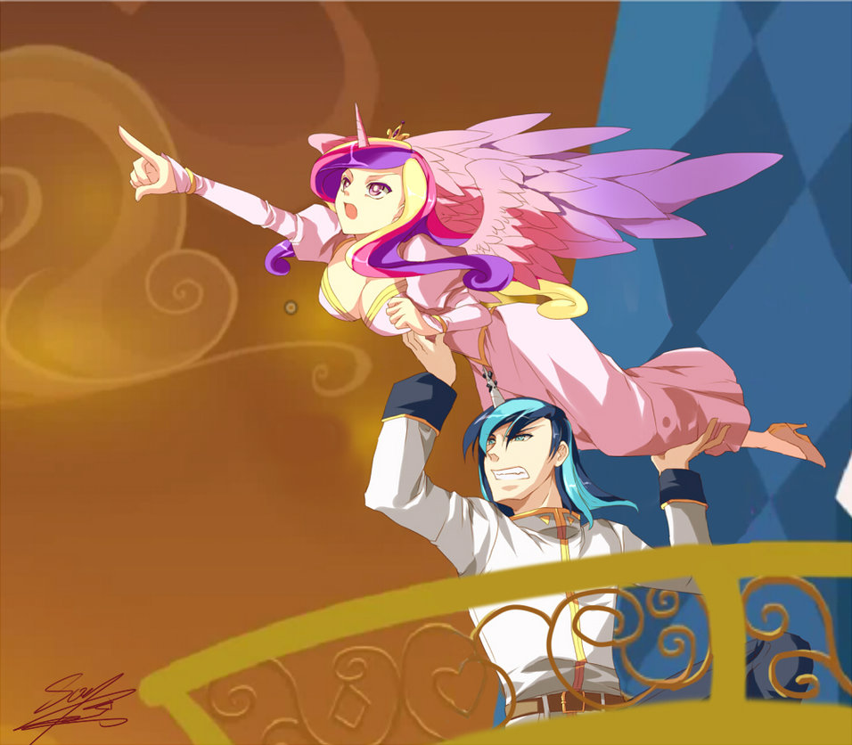 mlp cadence and shining armor human