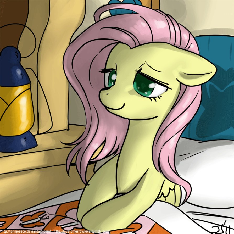 good_morning_fluttershy_by_johnjoseco-d4