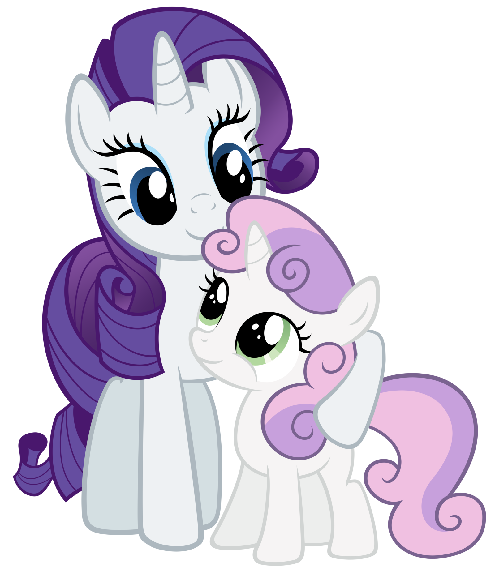 rarity_and_sweetie_belle_being_cute_by_s