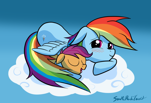 rainbow_dash_and_scootaloo_by_southparkt