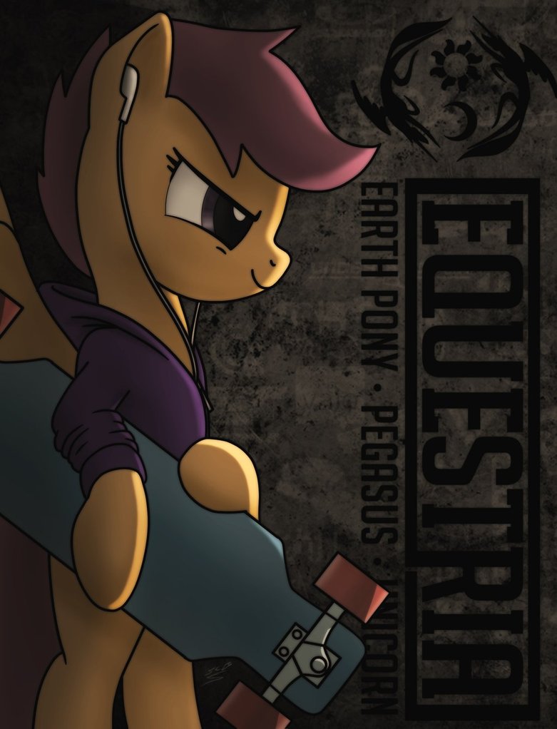scootaloo_with_a_longboard_by_supercharg