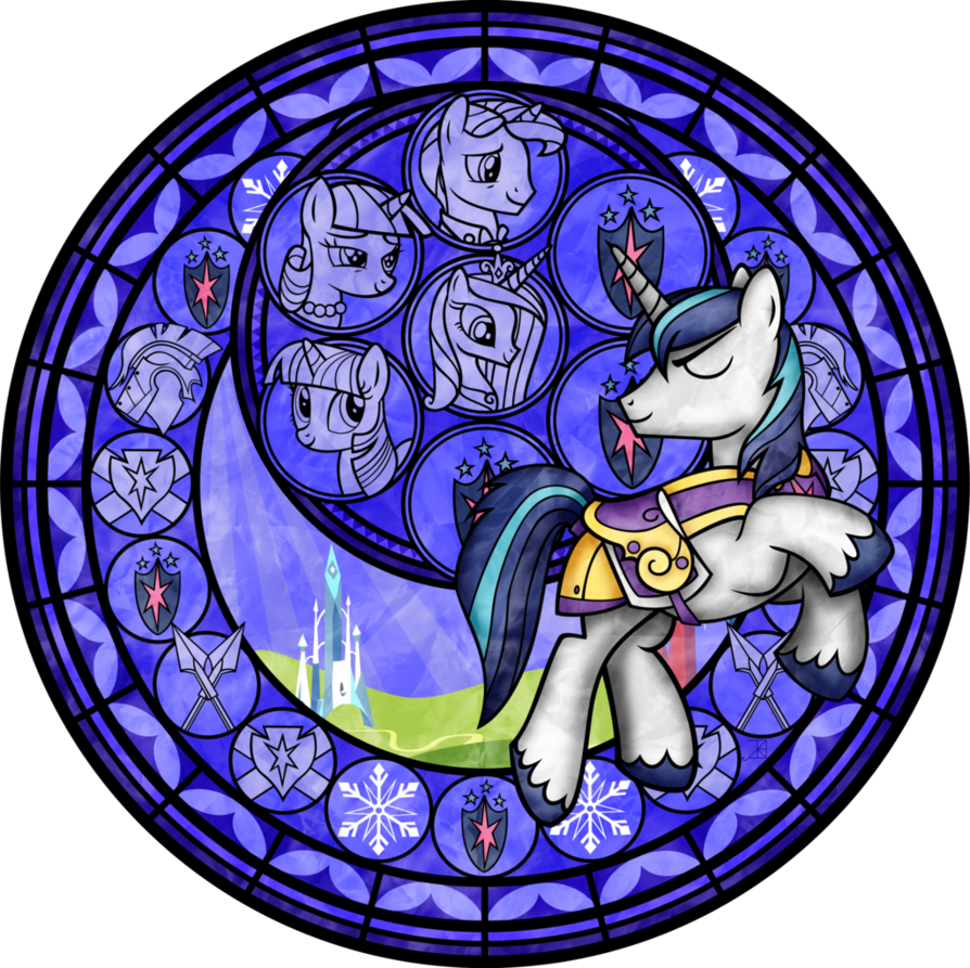 shining_armor_stained_glass__vector__by_