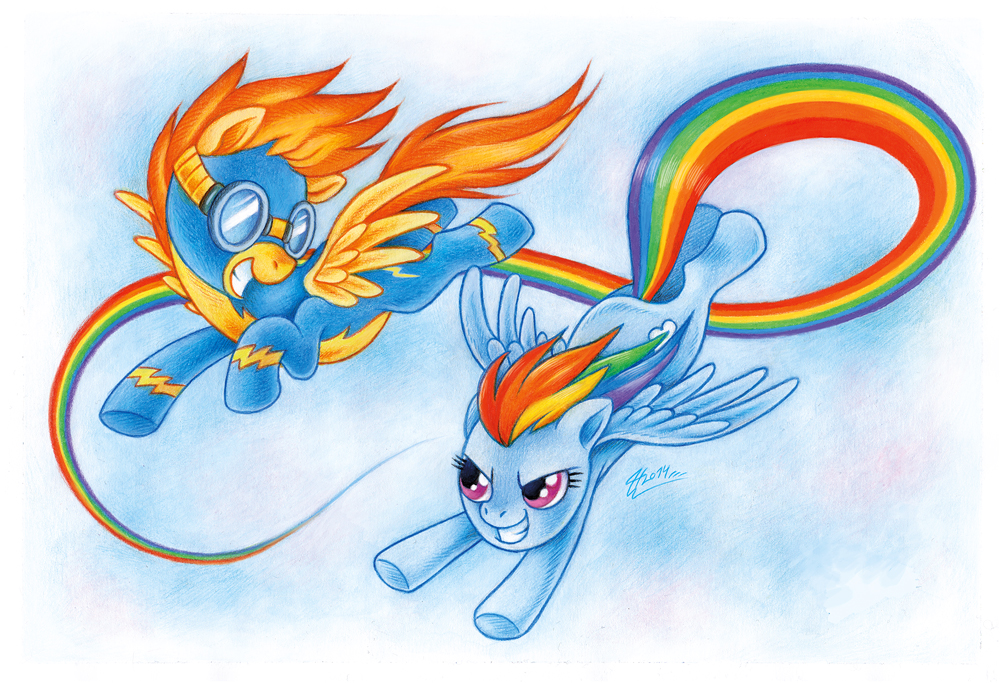 mlp__dash_and_spitfire_by_macgreen-d7kui