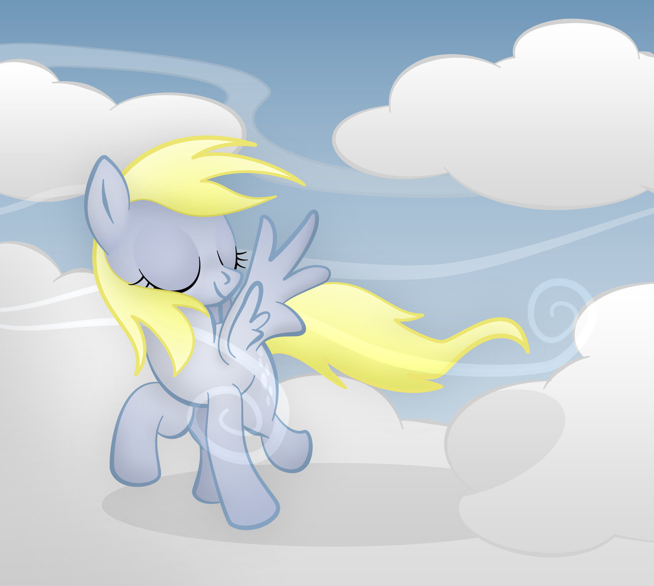 Derpy-Hooves-in-the-clouds-my-little-pon