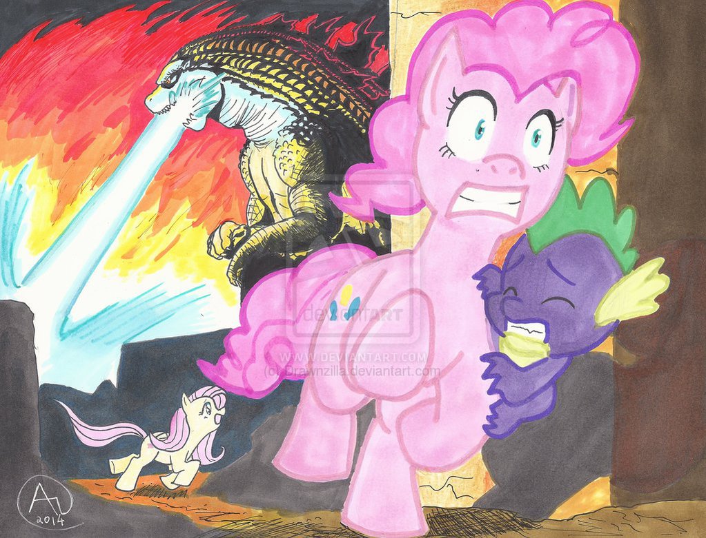 I think Godzilla existing in Equestria would be very interesting.(Not mine....