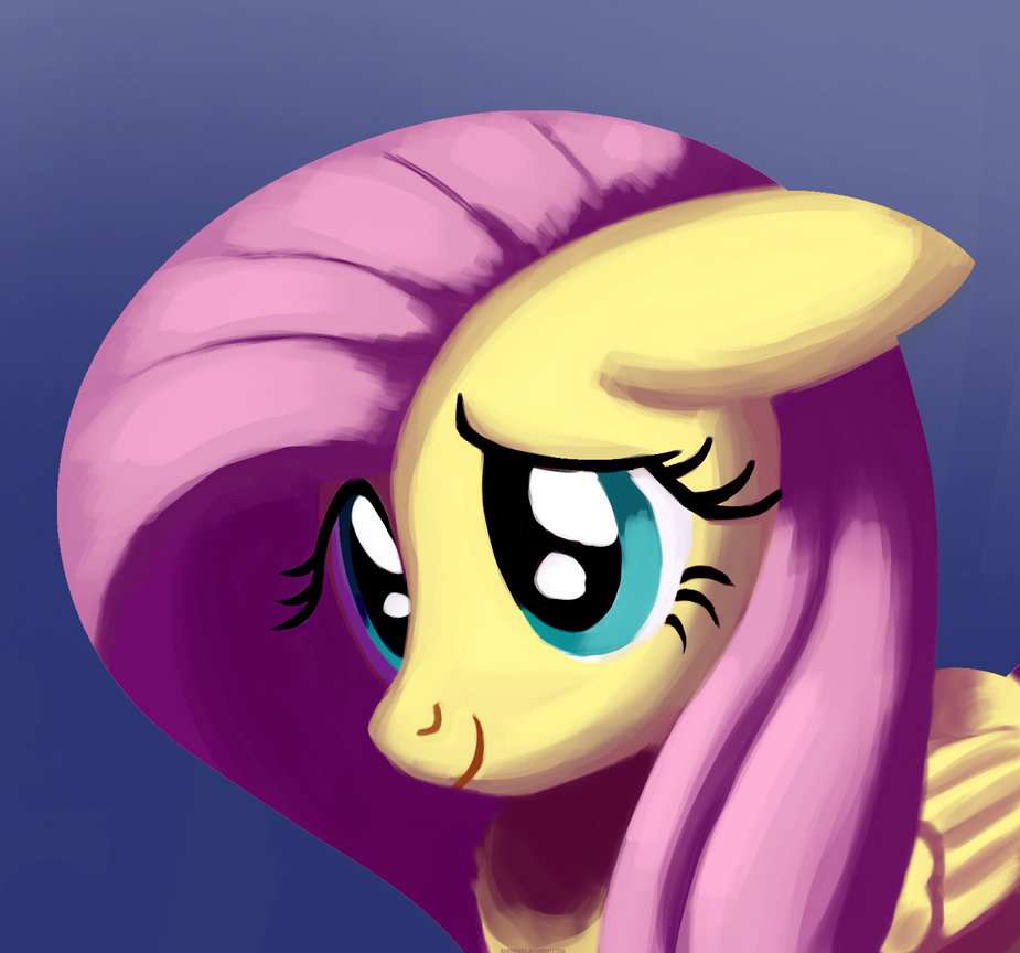 cute_fluttershy_painting_by_redink853-d5
