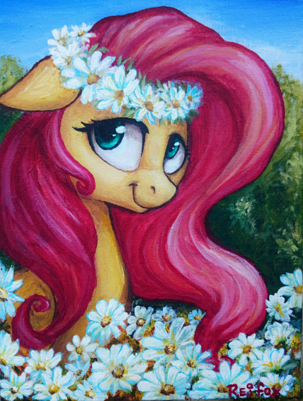 fluttershy_on_the_canvas_by_daffydream-d