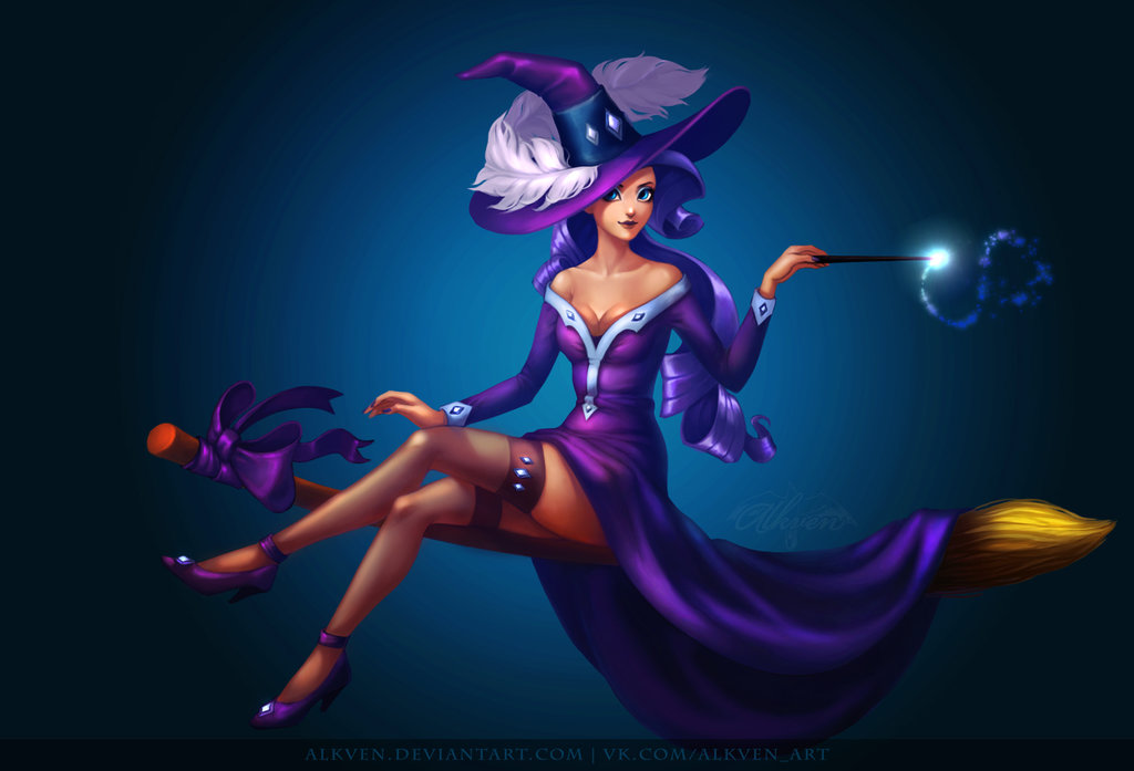 my_little_pony_halloween_pinup_witches__