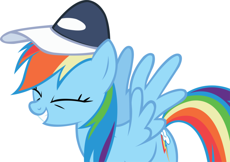 rainbow_dash_with_a_hat___vector_by_3igh