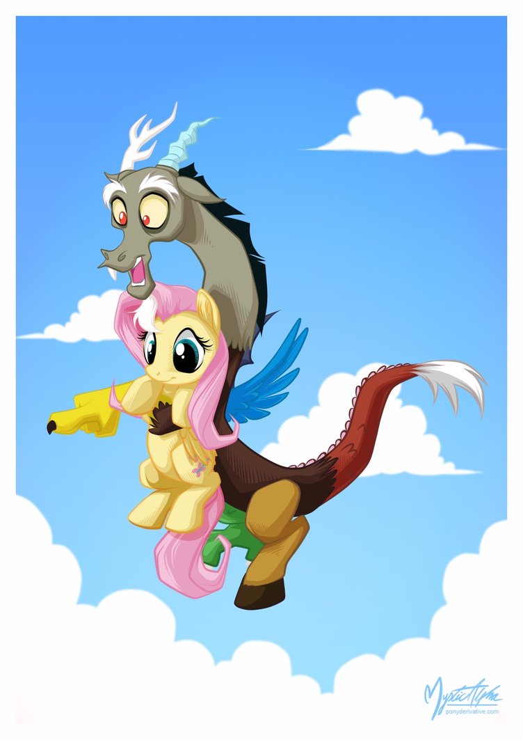 discord_and_fluttershy_by_mysticalpha-d5