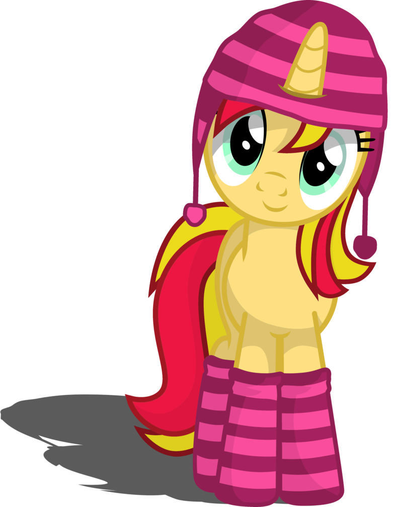 sunset_shimmer_in_a_hat_and_socks_by_hal