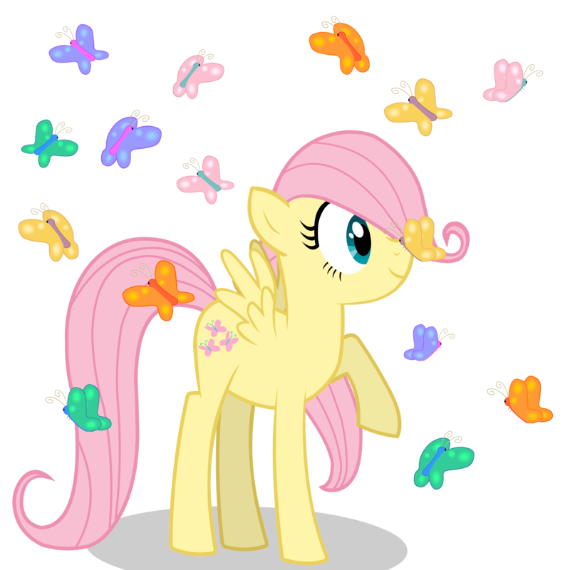 filly_fluttershy_with_some_butterflies_b