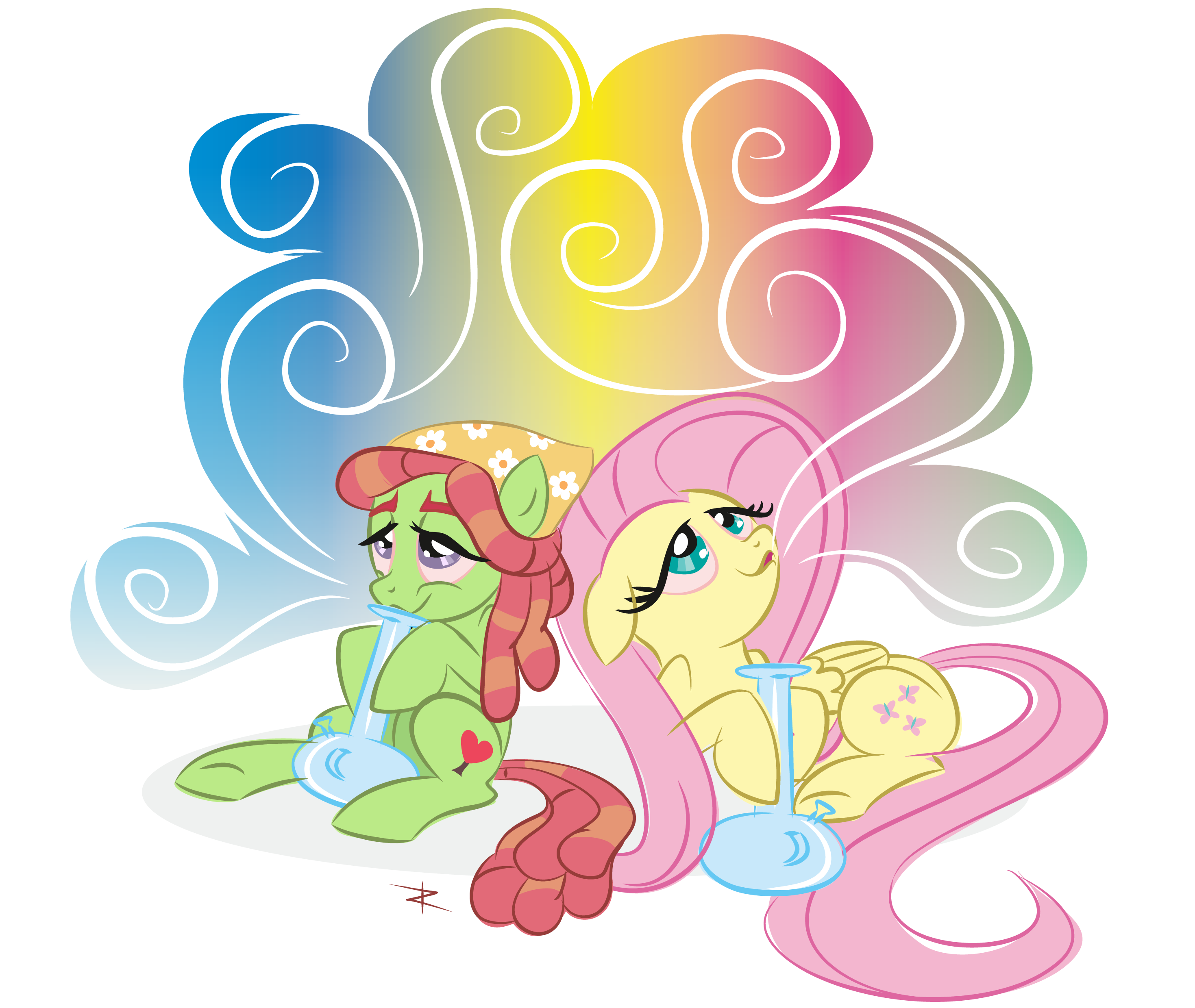 high__fluttershy_and_treehugger__by_look