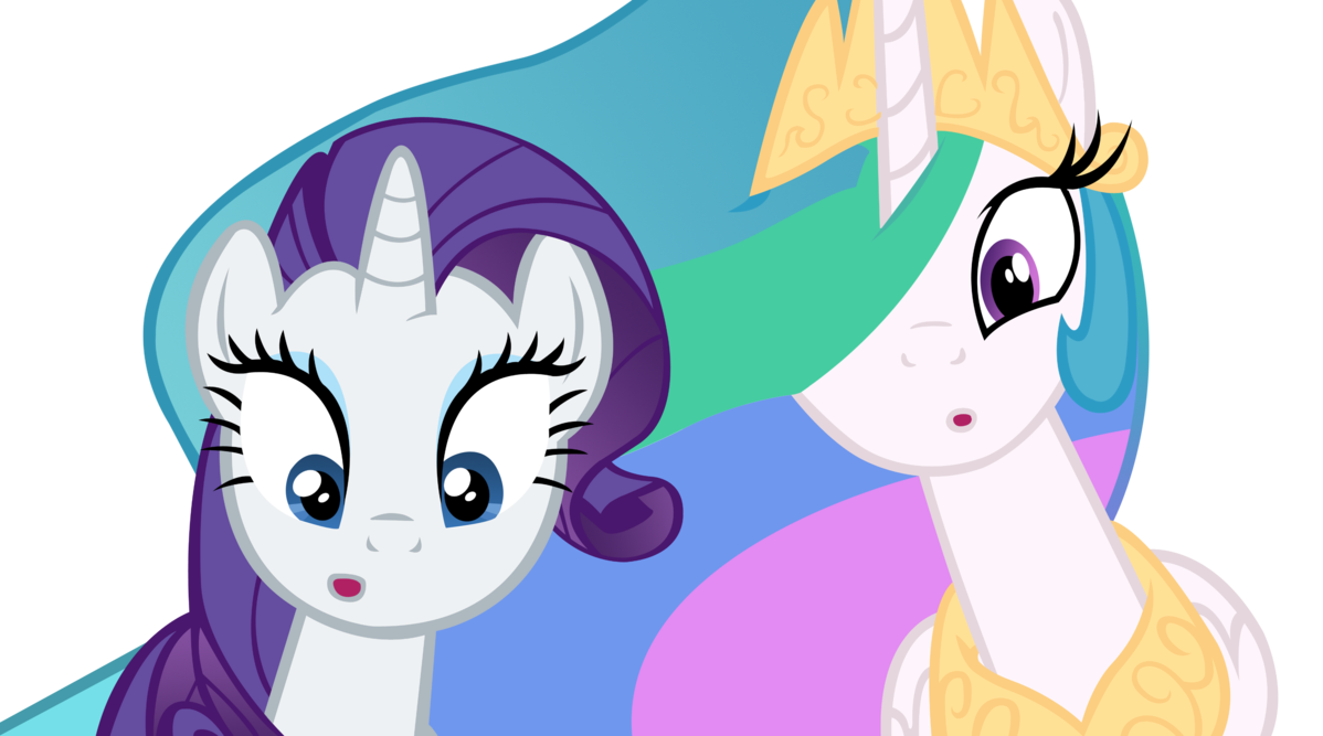 celestia__rarity_and_a_funny_look_by_doc