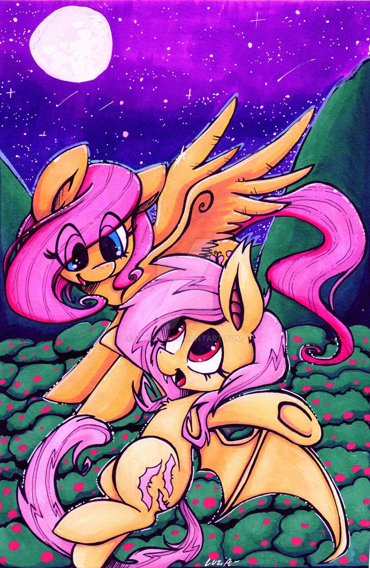 fluttershy_and_flutterbat_commission__by