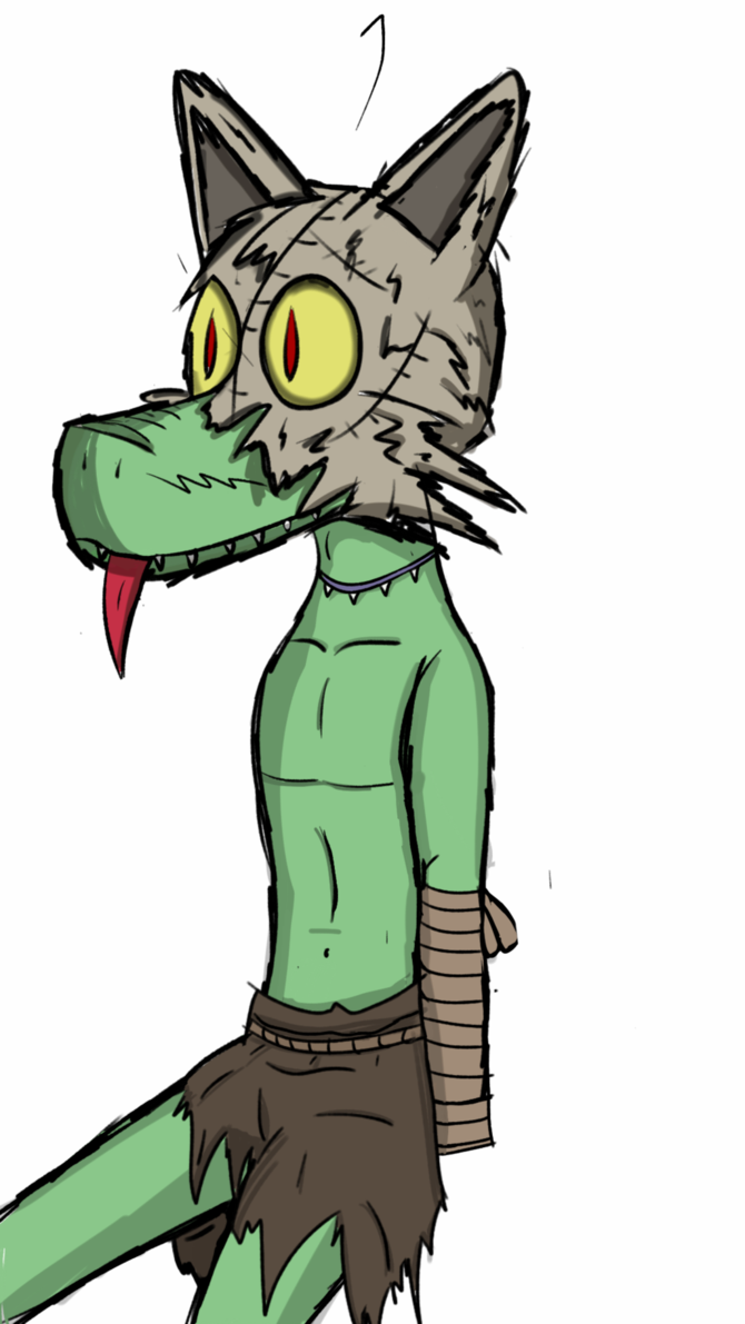 lizard_with_a_coyote_mask__wip3__by_astr
