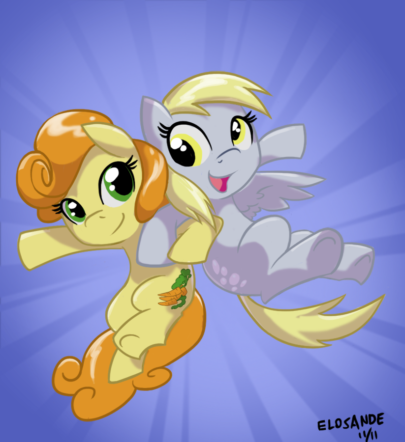 carrot_and_derpy_superpony_saga_by_elosa