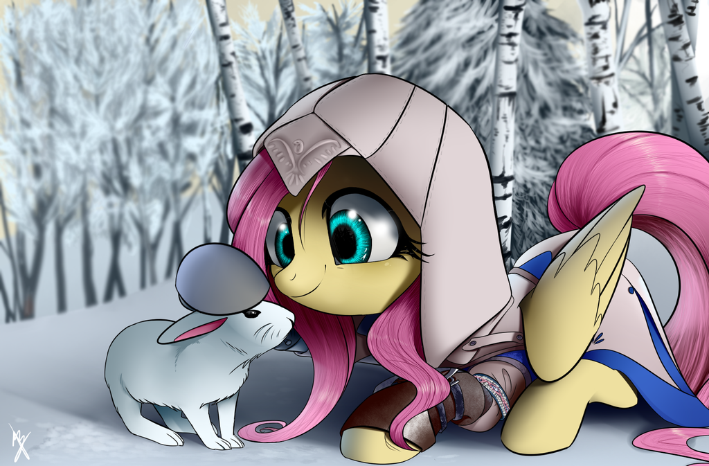 connor_kenway__fluttershy__by_supermare-