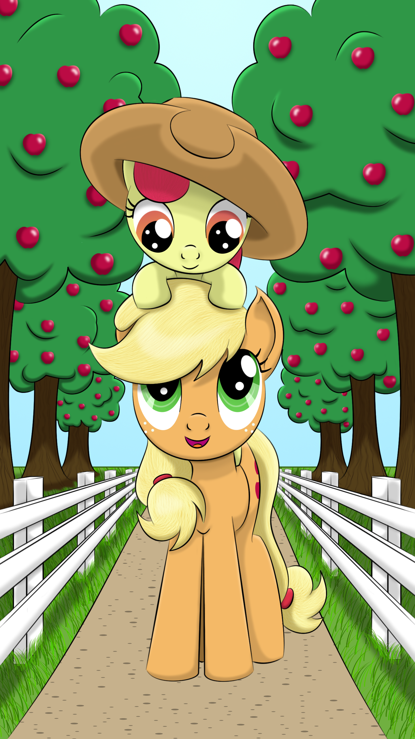 995744__safe_applejack_cute_apple+bloom_