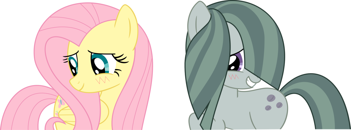 fluttershy_and_marble_pie_by_gebos97531-